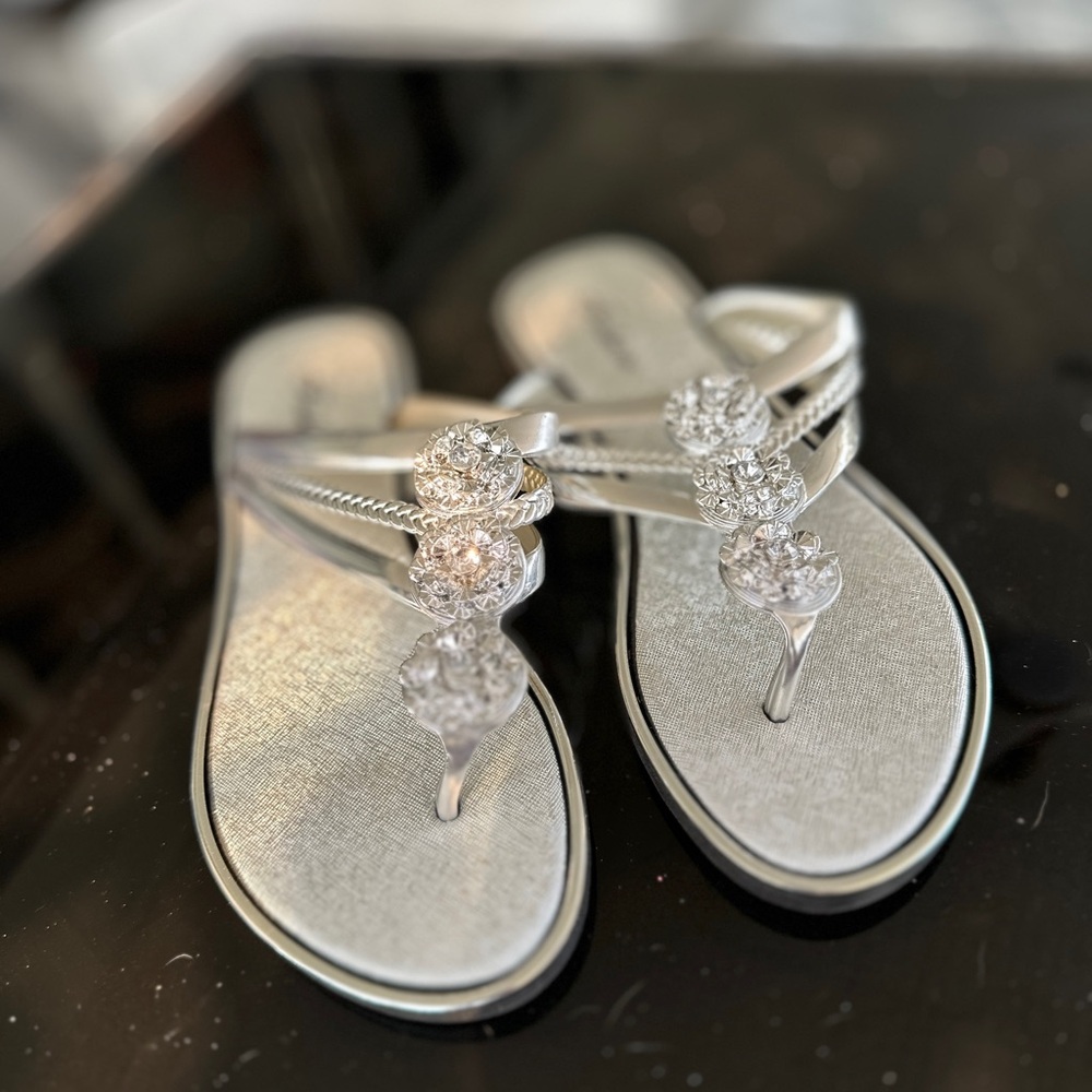 Elegant Silver Women's Sandals